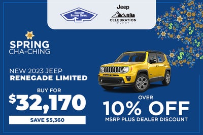New 2023 Jeep Renegade Limited
Buy For $32,170
Save $5,360